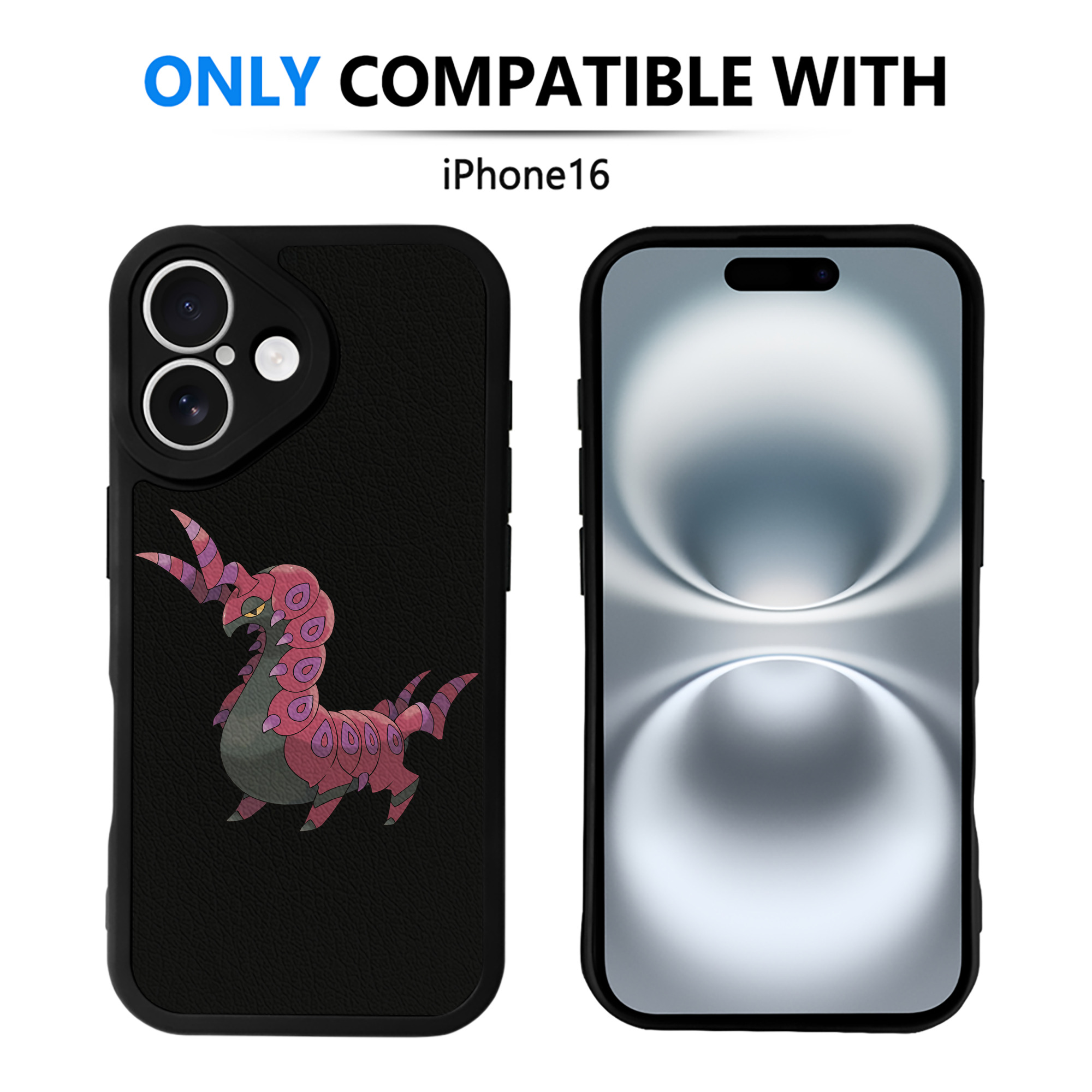 （画像用） ポケットモンスター Pokémon 【iPhone 16シリーズ対応】シリコンスマホケース（レザー調） 材質：シリコン